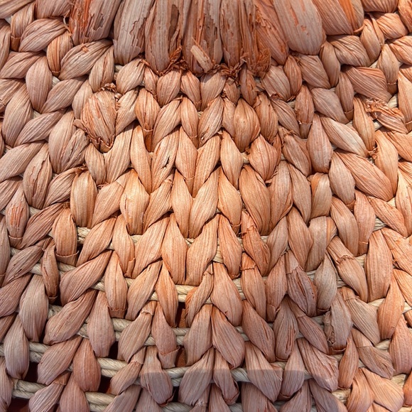 Vintage sak wicker tote w wooden handles good worn condition - Picture 2 of 10